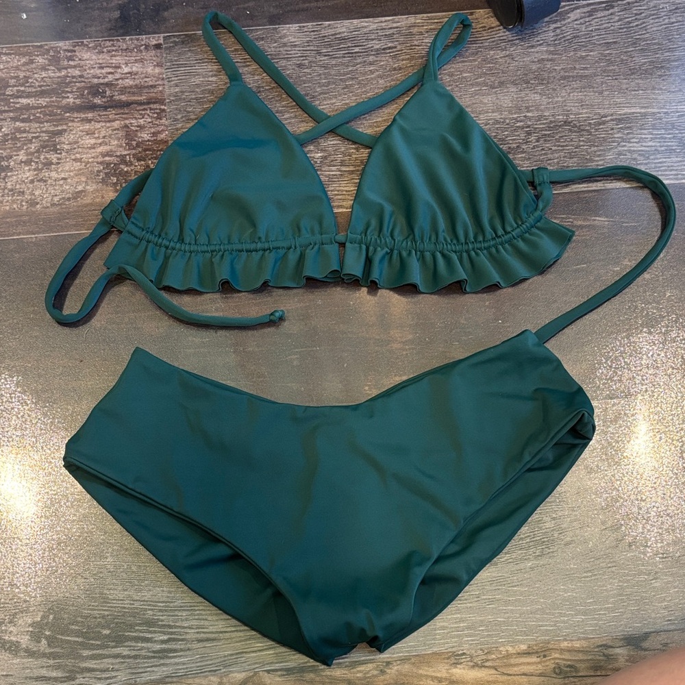 Emerald green bikini